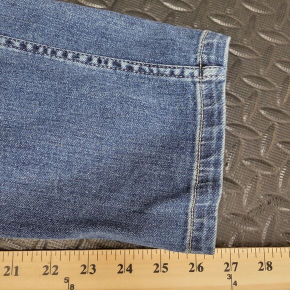 Point Sur Women's High Rise Straight Leg Jeans Size 32 Exposed Button Fly - Picture 6 of 8